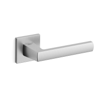 Deurkruk op rozet Fan 1291 satinchrome 50x50mm - rechtswijzend