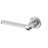 1921L MM80 deurkruk op rozet linkswijzend, chrome 