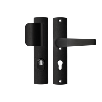 AXA 6665 All Black VH garnituur duwer/kruk met kerntrekbeveiliging, PC72