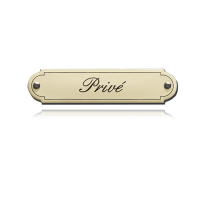 NP-KS-S1-1 TopEmaille crème deurbordje 'Apotheek' 80x22mm