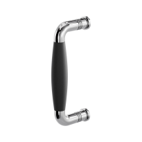 GPF4922.49B deurgreep Ika RVS gepolijst/zwart gebogen 157x62/141 mm