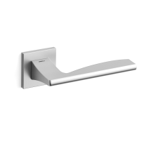 Deurkruk op rozet Link 1031 satinchrome 50x50mm - rechtswijzend