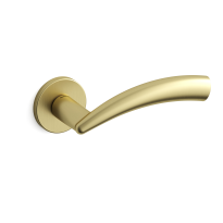 Deurkruk op rozet Nadir 0771 satinmessing 51x6mm - rechtswijzend