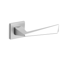 Deurkruk op rozet Piramid 1251 satinchrome 50x50mm - rechtswijzend
