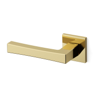 Deurkruk op rozet Telis 1161 messing gepolijst 50x50mm - linkswijzend