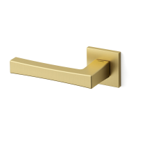 Deurkruk op rozet Telis 1161 satinmessing 50x50mm - linkswijzend