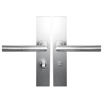 Deurkruk op schild WC63/8 L-haaks model 19mm RVS geborsteld