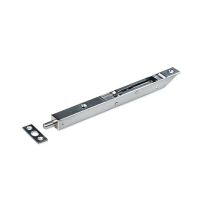 Dulimex bascule kantschuif RVS, 17 mm breed, afgeschuind recht 400 mm geborsteld