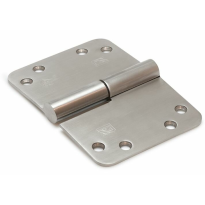 Dulimex kogelstiftpaumelle kantelaaf RVS ronde hoek 125x89mm SKG3 DIN links