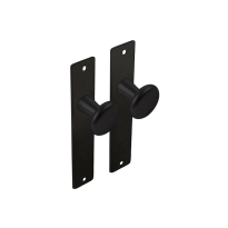 Dulimex zwart binnendeurbeslag knop/knop paddenstoelmodel op kortschild, blind set