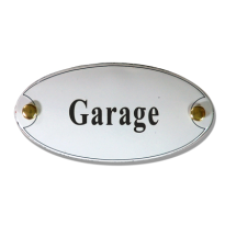 Emaille deurbordje 'Garage' ovaal