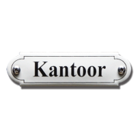 Emaille deurbordje 'Kantoor' gebold klassiek 80x32mm