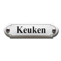 Emaille deurbordje 'Keuken' gebold klassiek 80x22mm