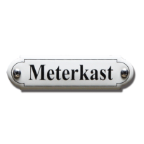 NP-KS-R1-16 TopEmaille Crème deurbordje 'Meterkast' 80x22mm