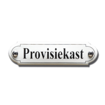 NP-KS-R1-18 TopEmaille Crème deurbordje 'Provisiekast' 80x22mm