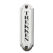 NP-KS-R1-23 TopEmaille crème deurbordje 'Trekken' 80x22mm