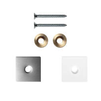 Enkele greep bevestigingsset op hout blinde montage 24x24x2mm