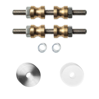 Glasdeur bevestigingsset t.b.v grepen met dubbelzijdige bevestiging RVS rozet 22x2mm