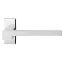 GPF deurkruk op rechthoekige rozet, Raa, rechtswijzend, RVS