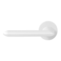 GPF deurkruk op ronde rozet, Wini, linkswijzend, RVS