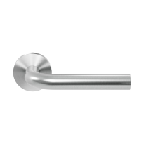GPF1000.00 Aka deurkruk op ronde rozet RVS, 50x8mm