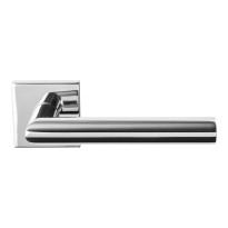 GPF1015 Toi deurkruk op vierkant rozet 50x8mm RVS gepolijst rechtswijzend