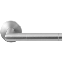 GPF1042.00 Kohu deurkruk op ronde rozet RVS, 50x8mm