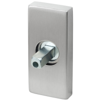 GPF1100.01.400 rozet 70x32x10mm RVS geborsteld met vastgelaste knopvastzetter