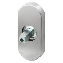 GPF1100.04.400 rozet 70x32x10mm RVS geborsteld met vastgelaste knopvastzetter