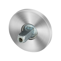 GPF1100.05.400 rozet 50x6mm RVS geborsteld met vastgelaste knopvastzetter