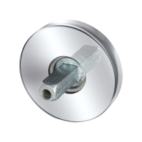 GPF1100.45.400 rozet 50x6mm RVS gepolijst met vastgelaste knopvastzetter