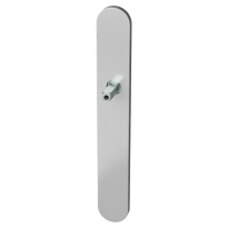 GPF1100.70 langschild XL afgerond RVS geborsteld met vastgelaste knopvastzetter