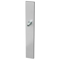GPF1100.75.411 langschild XL rechthoekig BB72 RVS geborsteld met vastgelaste knopvastzetter