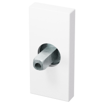 GPF1101.62.0400 rechthoekig rozet 70x32x10mm wit met vastgelaste knopvastzetter