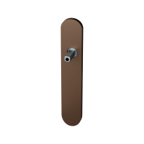 GPF1120.A2 langschild afgerond Bronze blend met vastgelaste knopvastzetter
