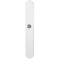 GPF1170.62.401 langschild XL afgerond BB56 wit met vastgelaste knopvastzetter
