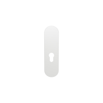 GPF1210.62L/R kortschild afgerond PC55 zonder krukgat links-/ rechtsdraaiend wit