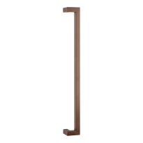GPF13 deurgreep verkropt 22x22x600mm hoogte 60mm Bronze blend