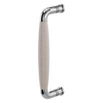 GPF4913.49C deurgreep Ika RVS gepolijst/eiken whitewash gebogen 207x63/191mm