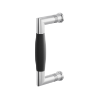 GPF4951.09A deurgreep Ika haaks 130x60/114mm RVS geborsteld/zwart