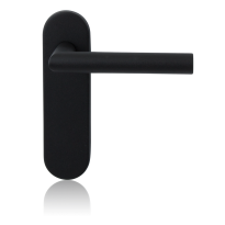 GPF8210.10R Toi deurkruk op kortschild zwart rechtswijzend BB56