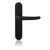 GPF8250.20L Tino deurkruk op langschild zwart linkswijzend PC72