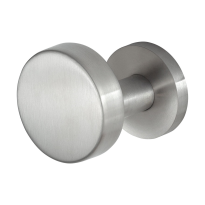 GPF9860.09-00L RVS mat excentrische knop S5 60x16mm met wisselstift op ronde rozet links