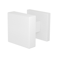 GPF9948.62-02R Wit vierkante knop S1 53x53x16mm draaibaar met vierkant rozet rechts