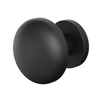 GPF9957.61-00 Zwart paddenstoel knop S2 65mm incl. knopvastzetter met rond rozet