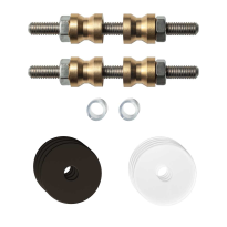 GPF9969A1DB27 glasdeur bevestigingsset t.b.v grepen met dubbelzijdige bevestiging Dark blend rozet 27x2mm