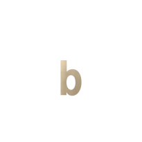 Huisnummer toevoeging letter 'b' Champagne blend, 156 mm
