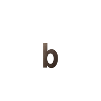 Huisnummer toevoeging letter 'b' Dark blend, 156 mm