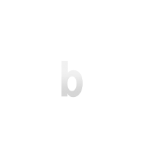 Huisnummer toevoeging letter 'b' wit, 156 mm