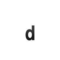 Huisnummer toevoeging letter 'd' zwart, 156 mm